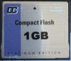 1GB DC Compact Flash kártya Platinum Edition