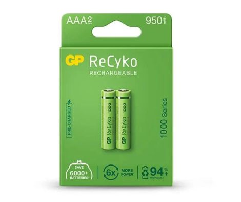 GP ReCyko 950 mAh NiMH Akkumulátor AAA 2db/cs vezeték nélküli telefonhoz - Cordless Phone Rechargeable