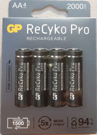 GP ReCyko Pro 2000 mAh NiMH Akkumulátor AA 4db/cs 1500-szor újratölthető