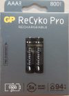 GP ReCyko Pro 800 mAh NiMH Akkumulátor AAA 2db/cs 1500-szor újratölthető