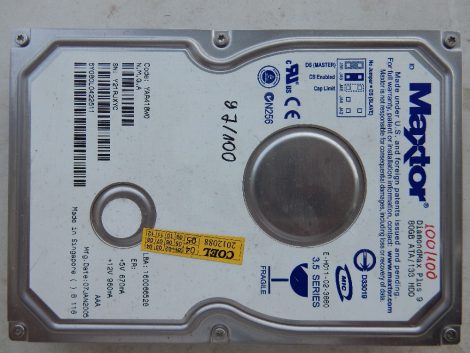 Maxtor 6Y080L0 80GB IDE HDD merevlemez 100%/100% DiamondMax Plus 9 2005