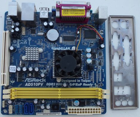 AsRock AD510PV ITX alaplap Intel Atom cpu - ventilátor kissé zajos