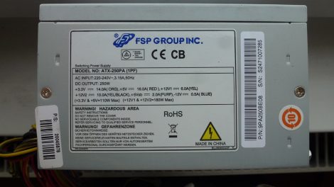 FSP ATX-250PA 250W ATX PC tápegység 8 cm-es hűtőventilátorral