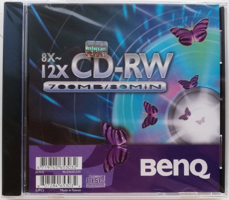 BENQ 8x-12x 700MB CD-RW újraírható CD lemez törölhető