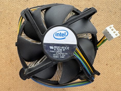Intel D95263-001 Socket 775 processzor hűtő s775 LGA775 cooler cpu fan DC12V 0.20A NIDEC Intel D95263-001 Socket 775 processzor hűtő s775 LGA775 cooler cpu fan DC12V 0.20A NIDEC