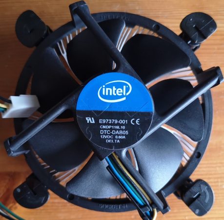 Intel s1155 LGA1155 processzor hűtő cpu fan E97379-001 12VDC 0.60A