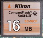 Nikon 16MB CompactFlash kártya EC-16CF SanDisk 1999