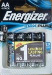 Energizer Max Plus alkáli ceruza elem 1,5V AA 4 db - LR6