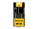   Gembird HDMI to VGA and audio adapter cable - HDMI-ről VGA és hang-ra átalakító kábel - 15 cm