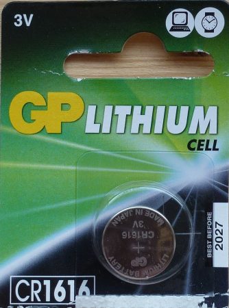 GP CR1616 DL1616 3V Lítium gombelem - GP 3V Lithium Cell CR1616-7C5