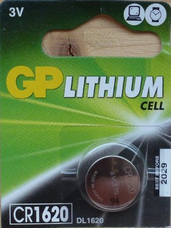 GP CR1620 DL1620 3V Lítium gombelem - GP 3V Lithium Cell CR1620CI-7C5