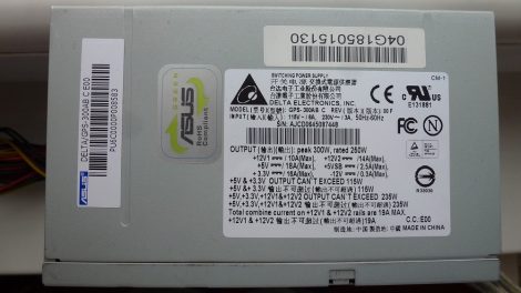 ASUS Delta GPS-300AB C 300W ATX PC tápegység 12 cm-es hűtőventilátorral