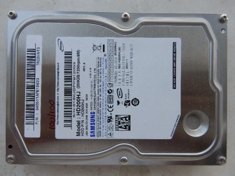 Samsung HD200HJ 3.5" 200GB Sata merevlemez HDD 100%/100% 7200rpm SpinPoint S250 2007