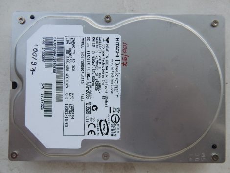 Hitachi HDS728080PLA380 3.5" 80GB Sata merevlemez HDD 100%/97% 7200rpm Deskstar 7K80