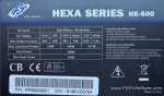   FSP HE-500 500W ATX PC tápegység 12 cm-es hűtőventilátorral