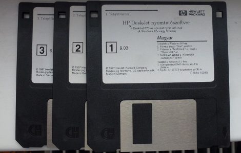 HP DeskJet 670 nyomtatószoftver telepítő lemezek (3 db.)