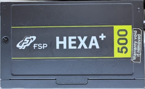 FSP Hexa+ 500 500W ATX PC tápegység 12 cm-es hűtőventilátorral