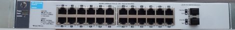 HP 1810-24G 24 portos gigabites WEB menedzselhető Layer 2 rack switch 2 SFP porttal J9803A
