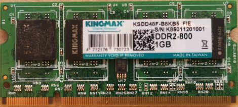 KINGMAX 1GB DDR2-800 sodimm notebook RAM modul KSDD48F-B8KB5