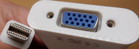 Mini DisplayPort - VGA átalakító adapter kábel 22 cm fehér Mini DP to VGA