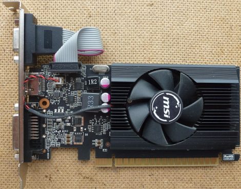MSI GT 710 2GD3 LP PCIe VGA kártya (MS-V8C9) VGA, HDMI és DVI csatlakozóval