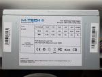   M-tech 350W ATX PC tápegység 8 cm-es hűtőventilátorral MT-350R