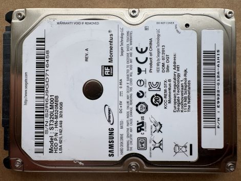Seagate ST320LM001 HN-M320MBB 320GB 2,5" Sata notebook HDD merevlemez 100%/100% Momentus 5400