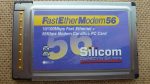   Silicom 10/100 Ethernet + 56k PCMCIA faxmodem kártya - kábel nélkül FEM 56