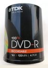 100 darab TDK 16x 4,7GB DVD-R írható DVD lemez csőben 100 darab TDK 16x 4,7GB DVD-R írható DVD lemez csőben