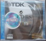   TDK CD-R80 Metallic 52x 80 min 700MB - 80 perces írható CD lemez