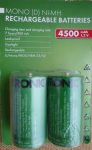 Tronic (Lidl) góliát akku Ni-Mh 4500mAh - legalább 5 éves!!! - 2 db /csomag