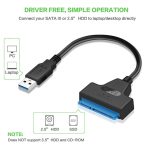   USB 3.0 - SATA kábel 2.5" HDD SSD Hard Drive Converter Cable adapter 35 cm
