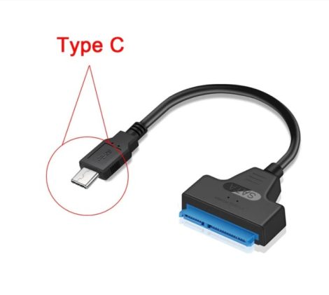 USB 3.0  Type-C - SATA kábel - 2.5"/3.5" HDD SSD Hard Drive Converter Cable adapter