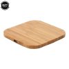 vezeték nélküli mobiltelefon töltő USB fa burkolat - Portable 5W Qi Wireless Charger Slim Wood Pad