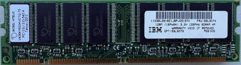 Mosel Vitelec V436416S04VCTG-75 128MB 133MHz SDRAM modul IBM FRU 33L3074 1999 Mosel Vitelec V436416S04VCTG-75 128MB 133MHz SDRAM modul IBM FRU 33L3074 1999
