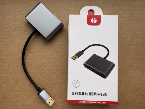 VCom USB 3.0 VGA és HDMI adapter kb. 20 cm VCom USB 3.0 VGA és HDMI adapter kb. 20 cm