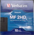 Verbatim DataLife MF 2HD 1,44MB floppy lemez 10 db bontatlan