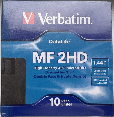 Verbatim DataLife MF 2HD 1,44MB floppy lemez 10 db bontatlan Verbatim DataLife MF 2HD 1,44MB floppy lemez 10 db bontatlan
