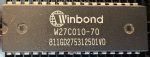   Winbond W27C010-70 128kx8 EEPROM DIP32 elektromosan törölhető EPROM - Device ID: DA 01 W27C010-15