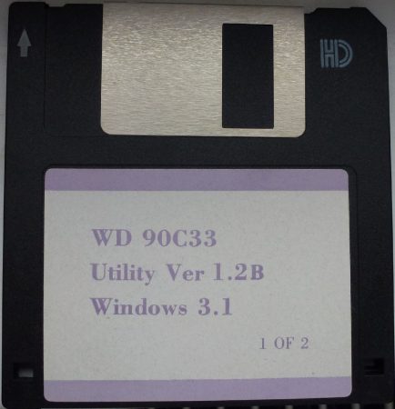WD 90C33 Utility Ver 1.2B Windows 3.1 driver telepítő lemez
