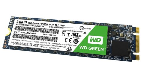 240GB WD Green M.2 2280 Sata SSD meghajtó WDC WDS240G2G0B