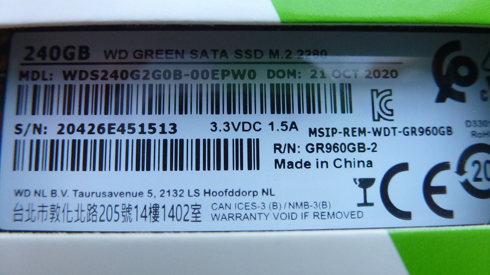 Wd green clearance 240gb m2